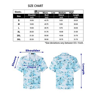 Men's Hawaiian Shirt Short Sleeve Linen Button Down Shirts Casual Floral Beach Shirts Pocket
