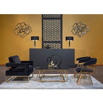 Modern Aluminum Abstract Interwoven Decorative Sculpture