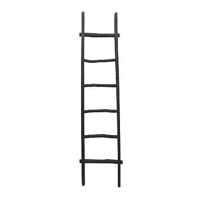 Sagebrook Home Rustic 6ft Tall Blanket Ladder, Decorative Freestanding Ladder For Storage