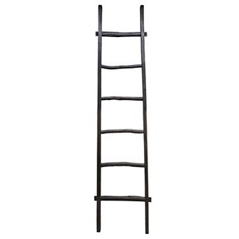 Sagebrook Home Rustic 6ft Tall Blanket Ladder, Decorative Freestanding Ladder For Storage