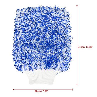 Pair Coral Fleece Car Wash Mitt Microfiber Glove Double Sided Dirt Washing Tool