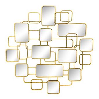 Sagebrook Home Modern Glam Mirror Wall Sculpture Decor