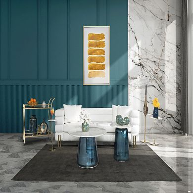 Sagebrook Home Gold Accented Abstract Modern Coastal Decorative Orbs Set Of 3