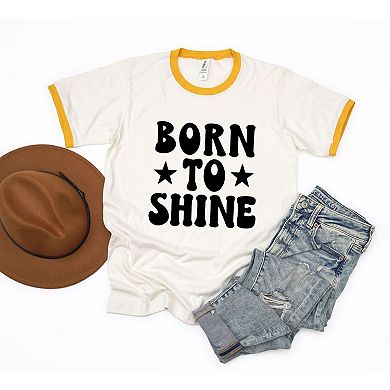 Born To Shine Stars Ringer Tee