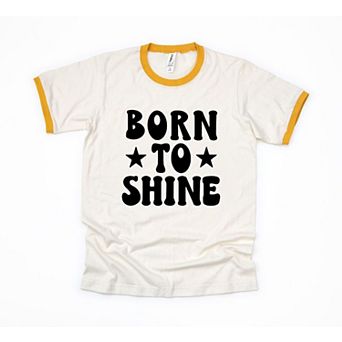 Born To Shine Stars Ringer Tee
