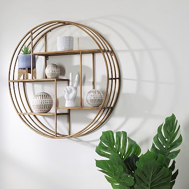 Sagebrook Home Neutral Modern Line Design Decorative Orb Set Of 3