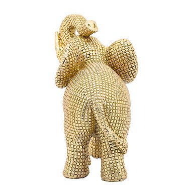 Sagebrook Home Boho 7" Polyresin Elephant Sculpture Decorative Figurine