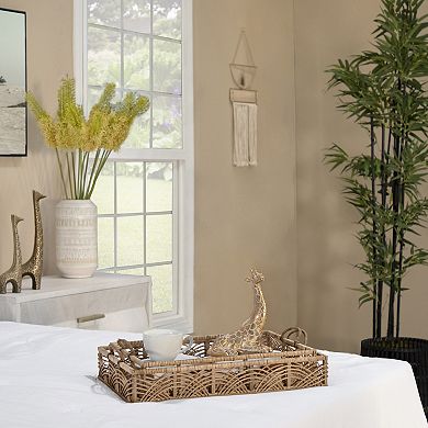 10" Sitting Giraffe Sculpture - Contemporary Polyresin Metallic Gold Safari Decorative Table Accent