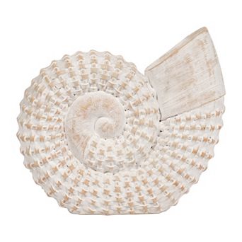 Sagebrook Home Ceramic Shell Figurine - Elegant Home Decor Accent Piece