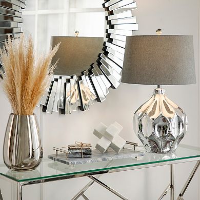 7" Decorative Sculpture - Contemporary Abstract Marble Jack Statue - White Marble Decorative Accent