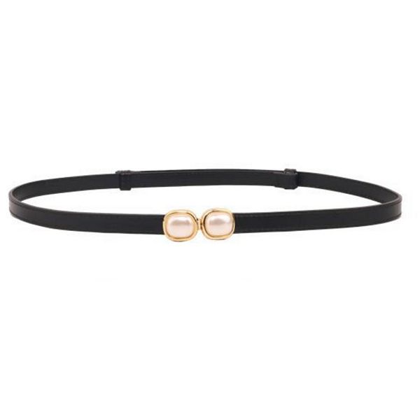 Pearl Buckle Belt Black