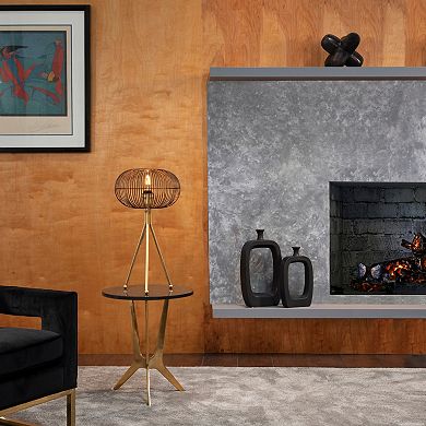 14" Ceramic Vase - Black Creative Contemporary Cut-out Vase For Decorative Home Table Decor