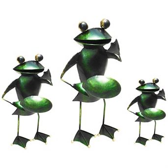 Iron Frog Candle Holder (set Of 3 Pcs: Large, Medium, Small)