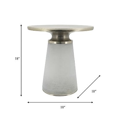 Sagebrook Home Glass & Wood Nebular Accent Table