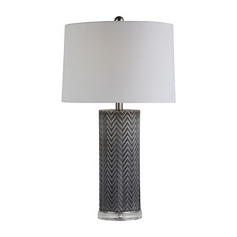 Sagebrook Home Modern Chevron Textured Table Lamp