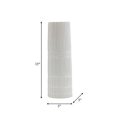 Sagebrook Home Modern Neutral Ceramic Vase