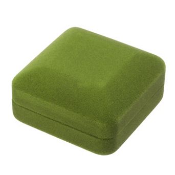 Necklace Storage Ring Case Box Cuboid 2.6x2.6x1.4 Inch Paper Velvet
