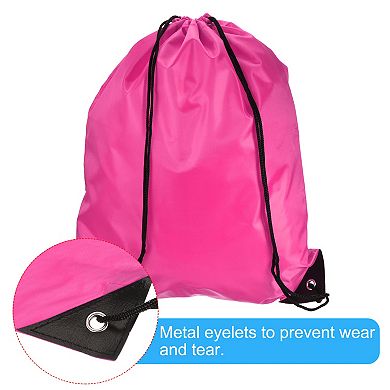 Nylon Drawstring Bag, Storage Bulk Cinch Backpack Sack for Gym Sports Outdoor Traveling
