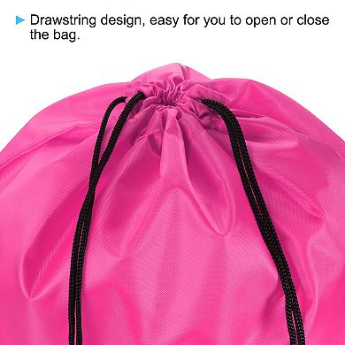 Nylon Drawstring Bag, Storage Bulk Cinch Backpack Sack for Gym Sports Outdoor Traveling