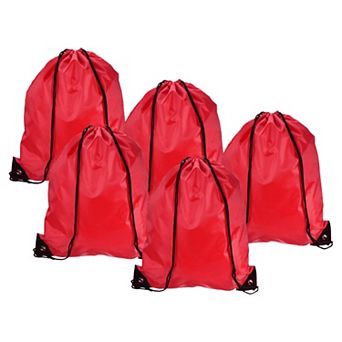 Nylon Drawstring Bag, Storage Bulk Cinch Backpack Sack for Gym Sports Outdoor Traveling