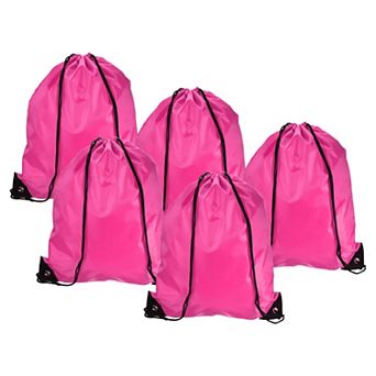 Nylon Drawstring Bag, Storage Bulk Cinch Backpack Sack for Gym Sports Outdoor Traveling