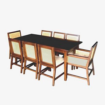 French Rect 9 pc Dining Set