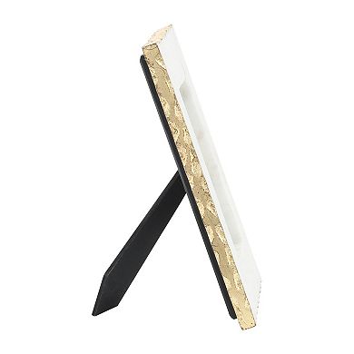 White Marble 4" X 6" Jagged Edges Photo Frame - Contemporary Elegant Picture Frame Display For Home