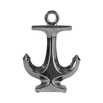Silver Anchor Abstract Sculpture For Office, Room Bedroom Decor, Decorative Ceramic Desktop Statue