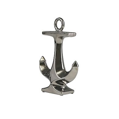 Silver Anchor Abstract Sculpture For Office, Room Bedroom Decor, Decorative Ceramic Desktop Statue