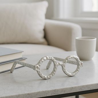 Abstract Metal Aluminum Eyeglasses - Decorative Object Sculptural for Home Décor
