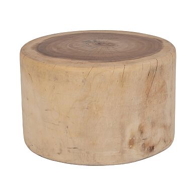 Sagebrook Home Natural Suar Wood Coffee Table Stump, 25x16, Enchant Your Living Space