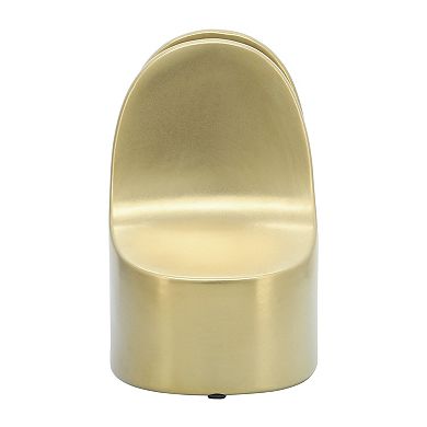 Sagebrook Home Modern Glam Set of 2 Ceramic Bookends Contemporary Simple Gold Bookend Set