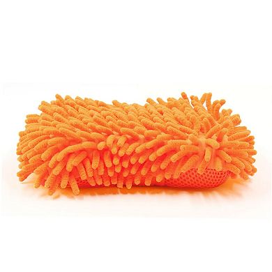 Lightweight Microfiber Chenille Orange Car Care Washing Brush Sponge Pad Cleaner