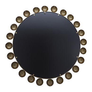 Sagebrook Home 42" Gold Round Metal Mirror