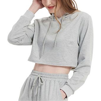 Women's Crop Top Sweatshirt Long Sleeve Hoodie Pullover