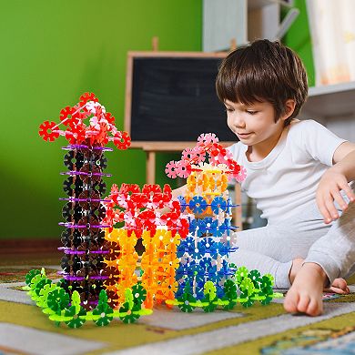 Picassotiles 300pc Building Chips Interlocking Disc Construction Blocks