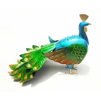 Peacock Iron Lantern