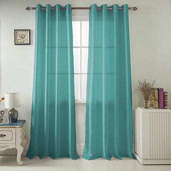 Nancy Faux Luxurious Silk Premium Grommet Curtain Panel