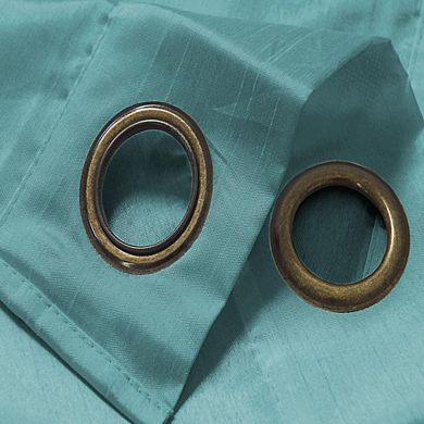 Nancy Faux Luxurious Silk Premium Grommet Curtain Panel