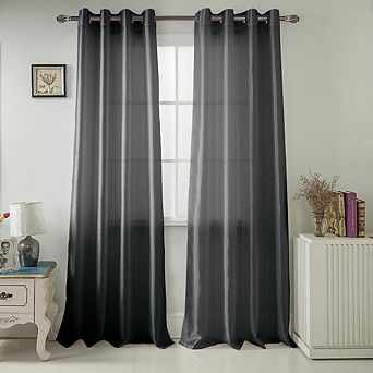 Nancy Faux Luxurious Silk Premium Grommet Curtain Panel