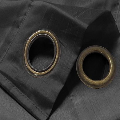 Nancy Faux Luxurious Silk Premium Grommet Curtain Panel