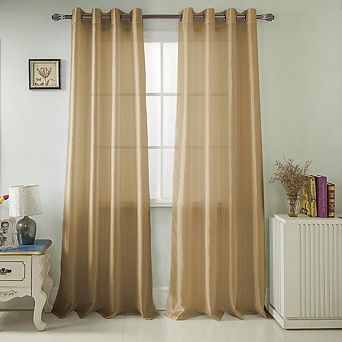 Nancy Faux Luxurious Silk Premium Grommet Curtain Panel