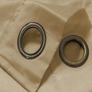 Nancy Faux Luxurious Silk Premium Grommet Curtain Panel