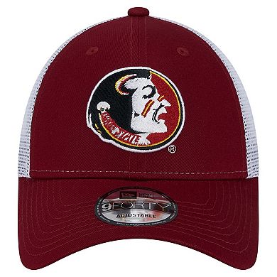 Men's New Era Garnet Florida State Seminoles Trucker 9FORTY Adjustable Hat