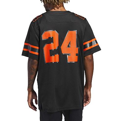 Men's adidas #24 Black Miami Hurricanes Premier Strategy Jersey