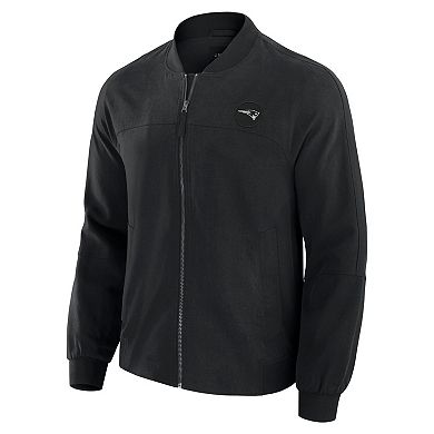Men's J. Palmer Black New England Patriots Lightweight Cover-4 Tri-Blend Full-Zip Jacket