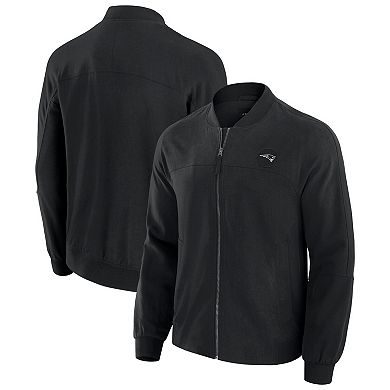 Men's J. Palmer Black New England Patriots Lightweight Cover-4 Tri-Blend Full-Zip Jacket