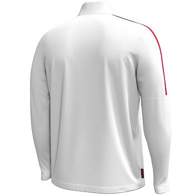Men's Under Armour White Maryland Terrapins Playoff Performance Quarter-Zip Jacket
