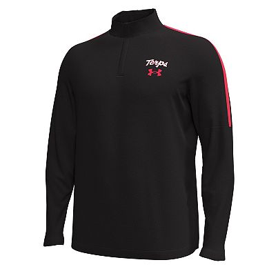 Men's Under Armour Black Maryland Terrapins Playoff Performance Quarter-Zip Jacket