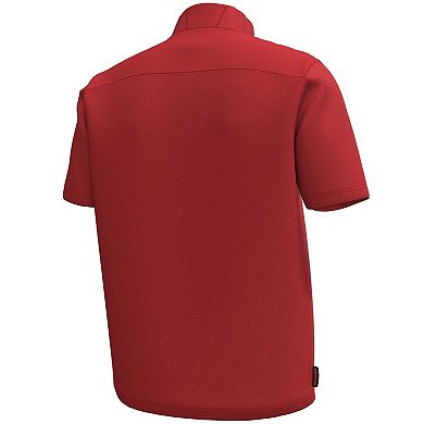 Men's Under Armour Red Wisconsin Badgers Motivate Quarter-Zip Short Sleeve Top